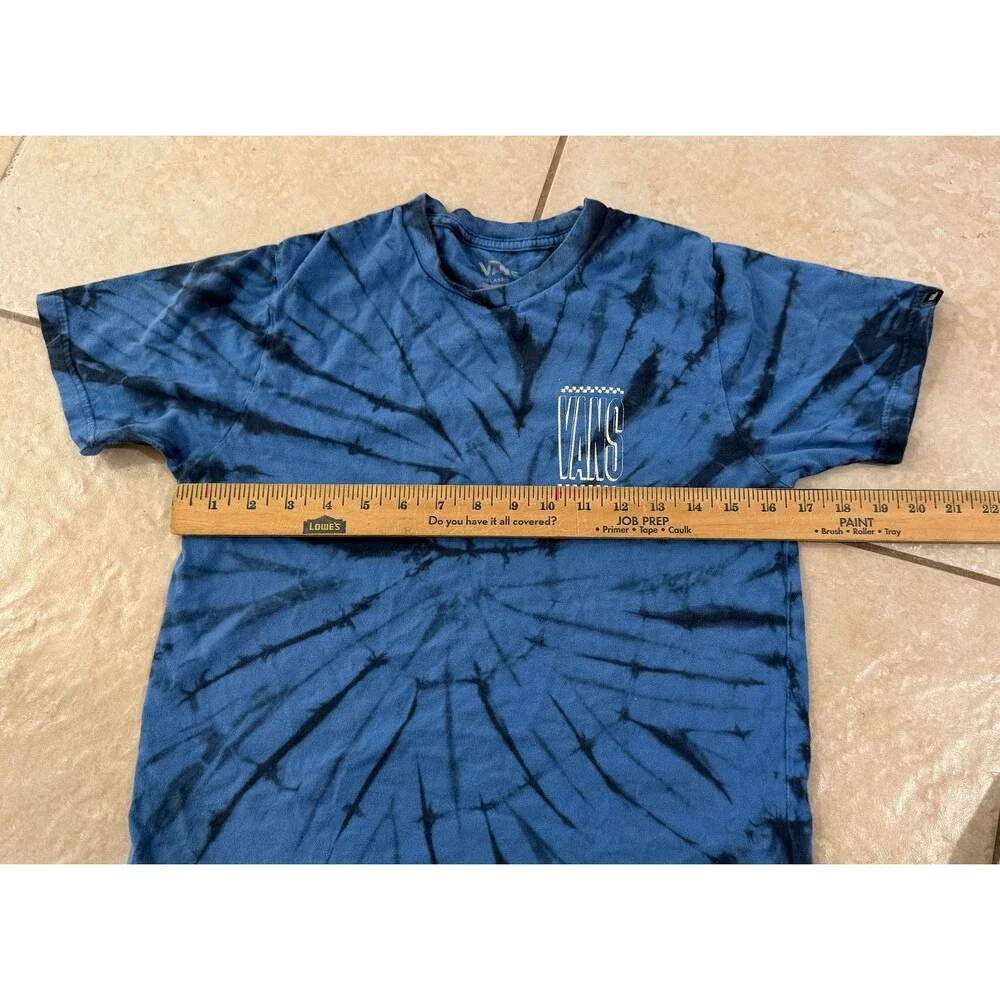 VANS Boys Classic Fit Blue Tie-Dye Short Sleeve T-Shirt
